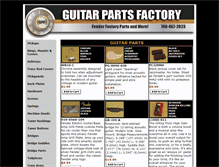 Tablet Screenshot of guitarpartsfactory.com